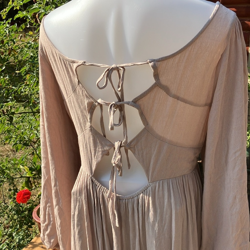 L Love Self maxi dress with tie lace back M - Picture 7 of 14